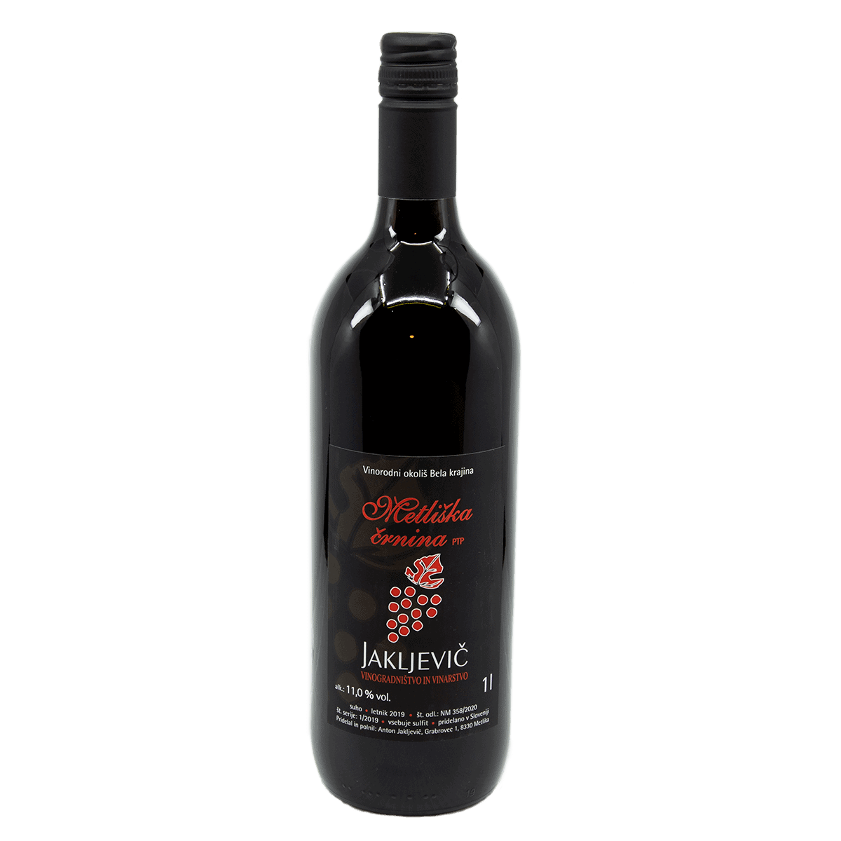 Turistična kmetija Jakljevič, Metliška črnina, 1 L