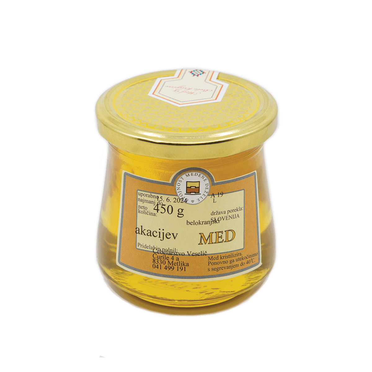Čebelarstvo Veselič, Akacijev med, 450g