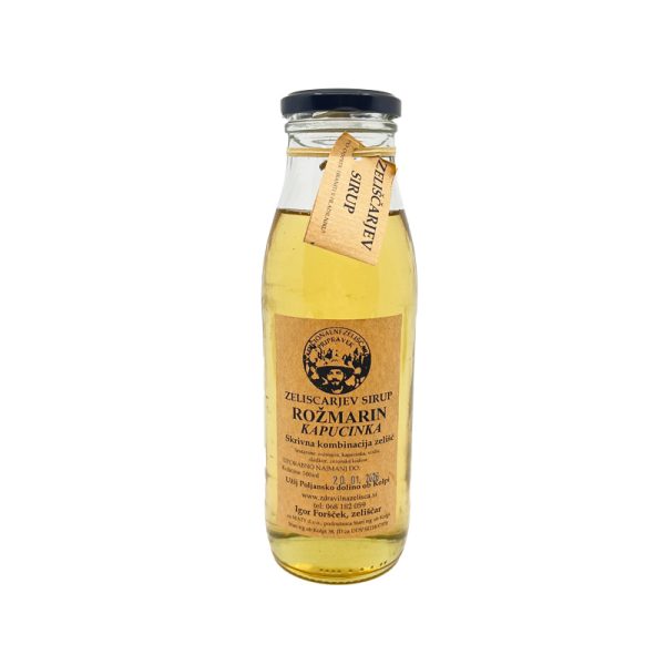 zeliscni sirup rozmarin kapucinka